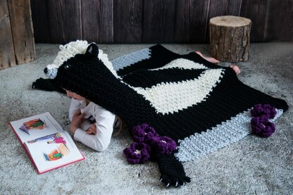 Hooded Woodland Skunk Blanket