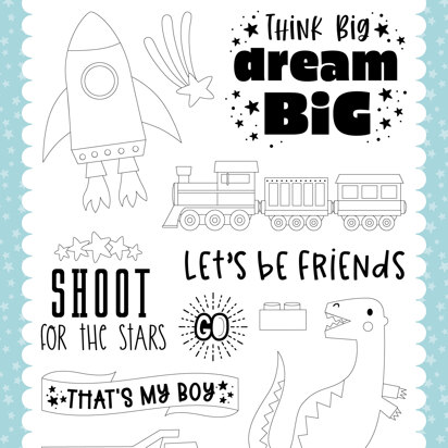 Echo Park Paper Think Big, Dream Big Stamp Set