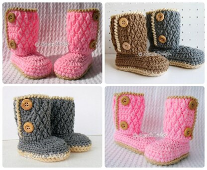 Two-Button Toddler Booties