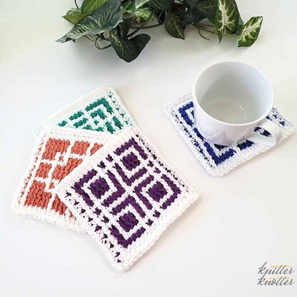 Ekta Tunisian Mosaic Coasters