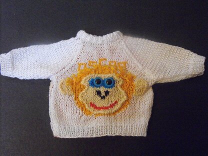 OSCAR THE BABY ORANGUTAN JUMPER KNITTING PATTERN