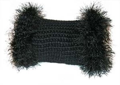 Knifty Knitter Warm Little Winter Muff Lion Brand Wool-Ease Thick & Quick and Fun Fur