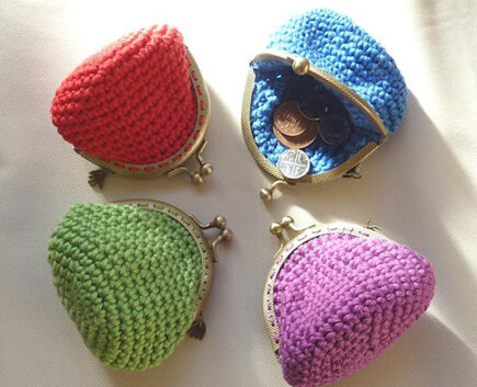 Easy crochet Kisslock Coin Purse #2
