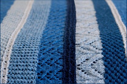 Ocean Currents Blanket Knitting Pattern