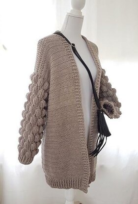 Chunky bubble hotsell sleeve cardigan