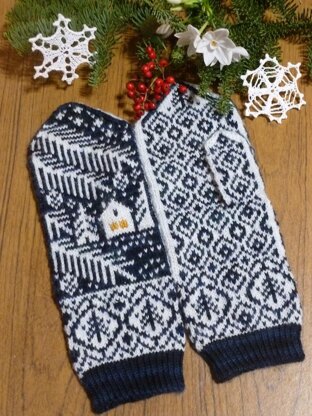 Silent Night Mittens