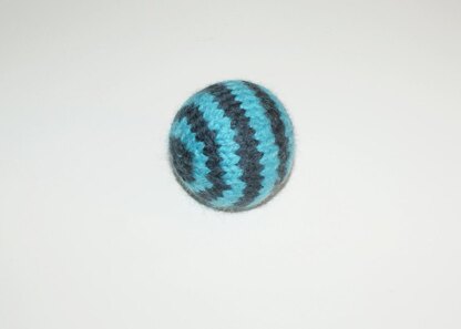 Pattern - Knit Striped Wool Felt Ball (2" and 3" diameter)