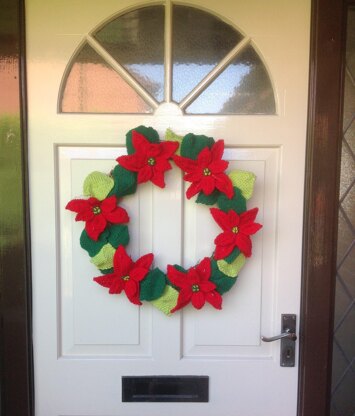 Poinsettia Christmas Wreath