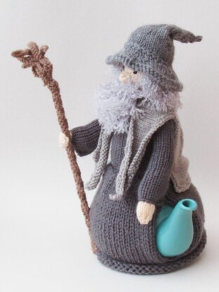 Old Grey Wizard Tea Cosy