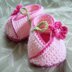 Kimono Flower Crocheted Baby Shoes Pattern