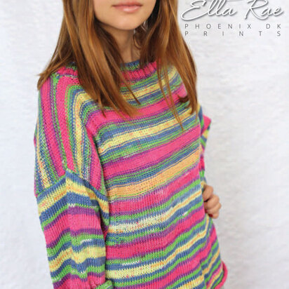 Wallis Sweater in Ella Rae Phoenix DK Prints - ER21-03