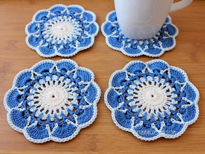 Crochet Pattern Coasters "Greek Islands"