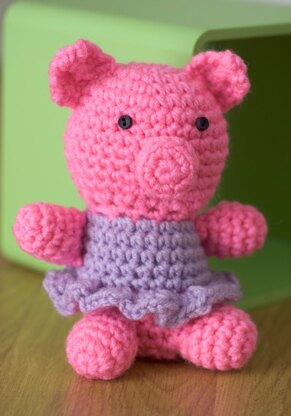 Little Crochet Piggy in Red Heart Super Saver Economy Solids - WR1732