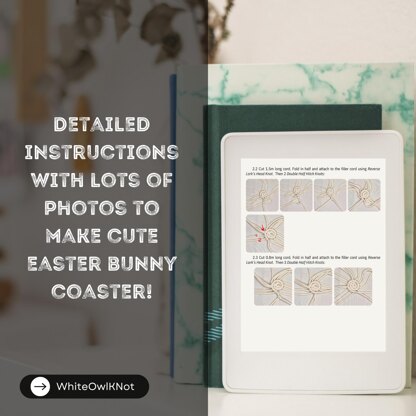 Easter Bunny Macrame Coaster Pattern