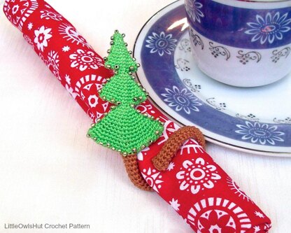 100 Christmas tree napkin ring, table decor