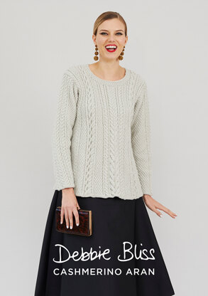 Clemence Jumper - Knitting Pattern For Women in Debbie Bliss Cashmerino Aran