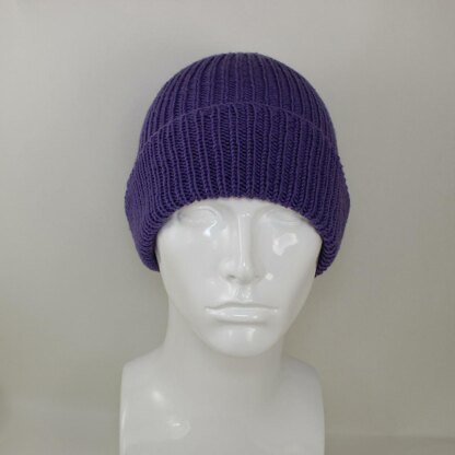 4 Ply Unisex Rib Beanie Hat