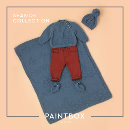 Seaside Collection - Free Layette Knitting Pattern for Babies in Paintbox Yarns Baby DK - Free Downloadable PDF