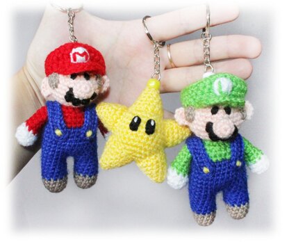 Nintendo Mario Characters Key Chains Crochet Pattern