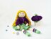 Doll Janet (Beads jointed ) knitted flat