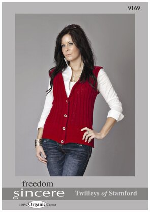 Knitted Waistcoat in Twilleys Freedom Sincere - 9169