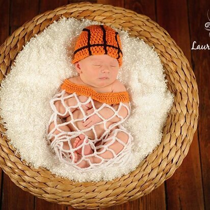 Newborn Basketball Hat and Hoop/Net Cocoon Set
