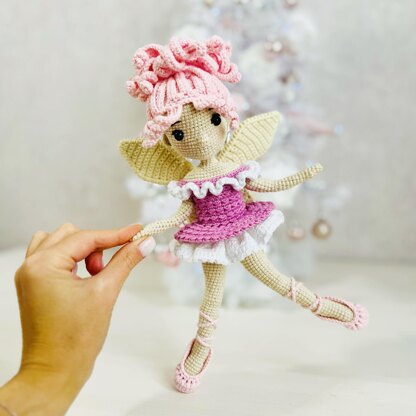 Amigurumi fairy, Crochet fairy pattern, amigurumi doll pattern, crochet fairy wings, Sugar plum fairy