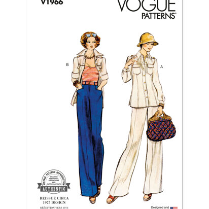 Vogue Sewing Misses' Jacket and Pants V1966 - Sewing Pattern