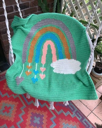 Rainbow Boho Baby Blanket