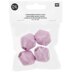 Rico Design Macramé Beads Wood Lilac 4 Pcs - 95x100x30mm