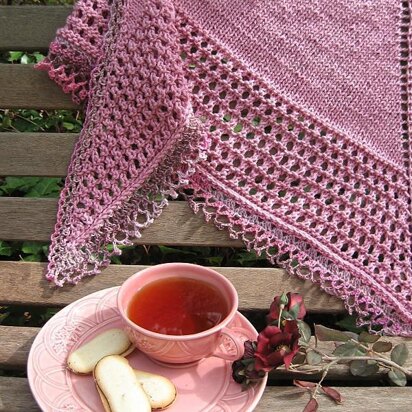 Hybrid Tea Rose Shawl