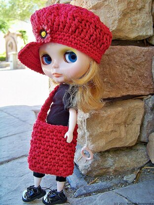 Blythe Newsboy Hat and Bag