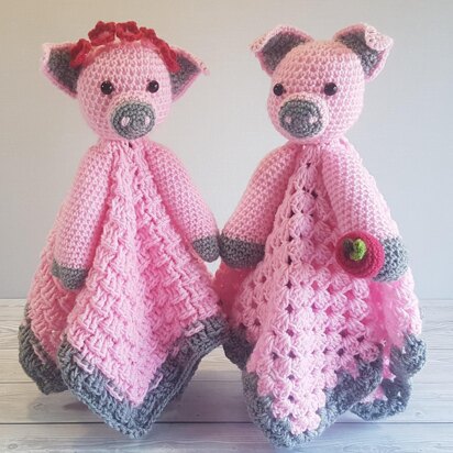 Pip & Petunia Pig Loveys Comforters Crochet Patterns