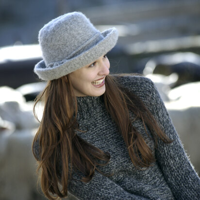 Original Felted Hat in Imperial Yarn Native Twist - P101 - Downloadable PDF