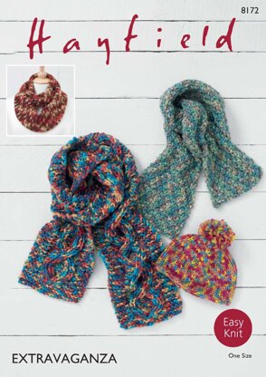 Hat & Scarf in Hayfield Bonus Extravaganza - 8172 - Downloadable PDF