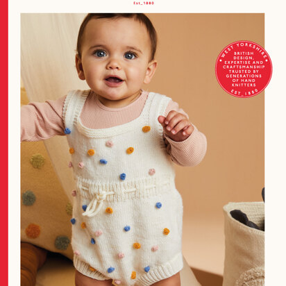 Spotty Dotty Romper in Sirdar Snuggly 4ply - 5514 - Downloadable PDF