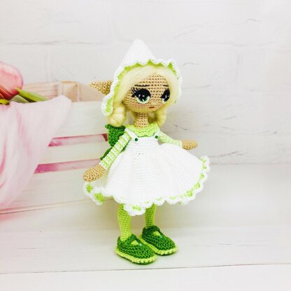 Amigurumi doll, crochet fairy doll, amigurumi fairy, Fairy Jade