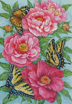 Peonies and Butterflies - #14468-CC