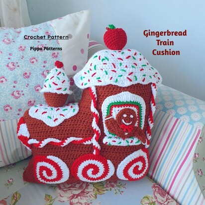 Gingerbread Train Cushion