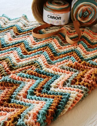 Zigzag Waffle Chevron Blanket