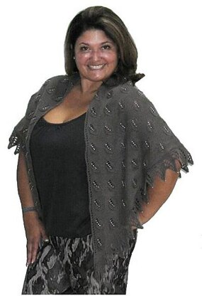 K803-Embossed Leaves Shawl