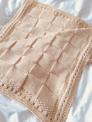 Bordered Basket Weave Blanket