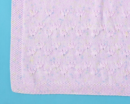 Rosy Garden Blanket - Free Knitting Pattern For Babies in Paintbox Yarns Baby DK Prints by Paintbox Yarns