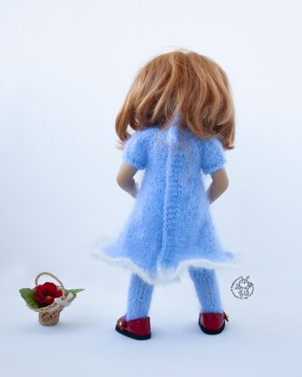 Outfit Red and blue for 13" dolls