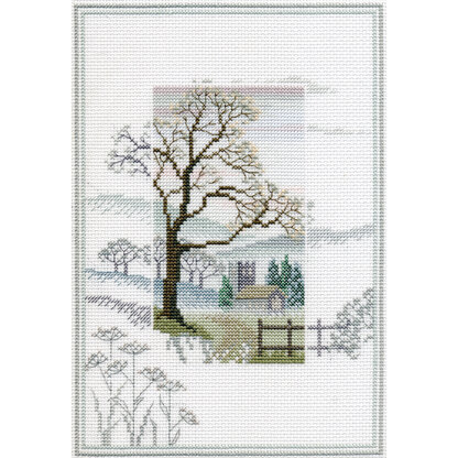 Derwentwater Designs Winter Tree Cross Stitch Kit - 17cm x 25cm