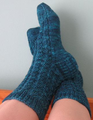 Faux Cabled Socks