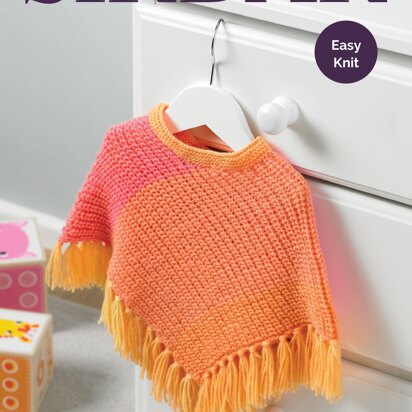 Poncho in Sirdar Snuggly Pattercake DK - 5228 - Downloadable PDF - knitting pattern