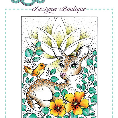 Creative Expressions Designer Boutique Deer Friends 6 in x 4 in Clear Stamp Set