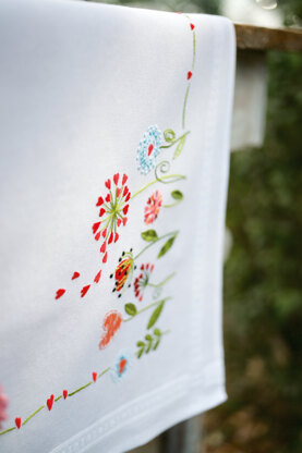 Vervaco Flowers Table Runner Embroidery Kit - 40 x 100