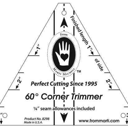 Marti Michell 60-degree Corner Trimmer Bulk pk of 12 Quilting Template